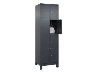 lockerkast,HxBxD 1950x600x500mm,2x4vakken,vak B 300mm,cil.-slot,voeten - 1