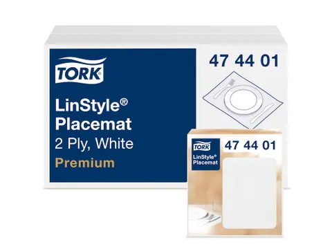 Placemat Tork Linstyle Premium 2-laags 390x300mm 100 vel wit 474401