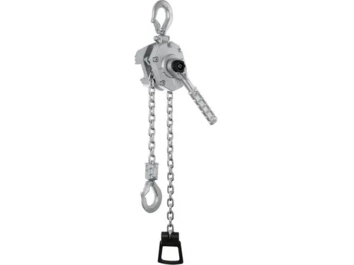 aluminium takel,trekbel. 800kg,hef H 1,5m,1strengen