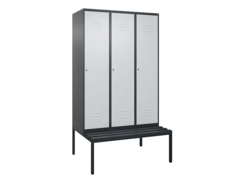 locker voor scheiding van kleding,HxBxD 2120x1200x815mm,3vak