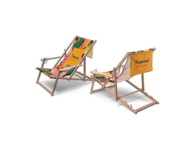 Strandstoel Relax Comfort beukenhout te personaliseren met print
