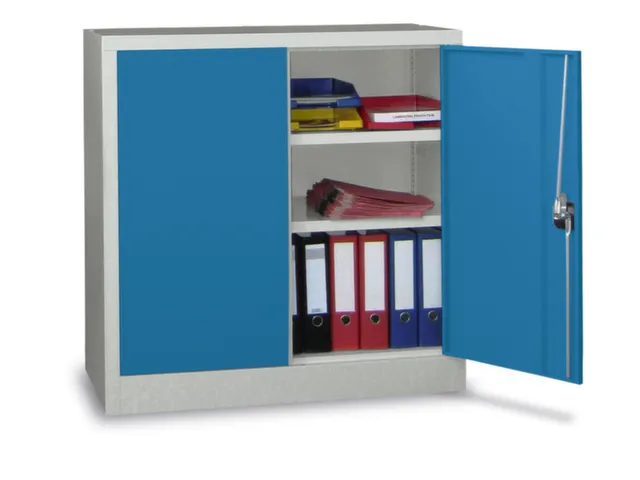 grootvolumekast met openslaande deuren,RAL7035,front RAL5012