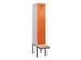 locker met bank,voor scheiding van kleding,HxBxD 2120x400x815mm,1vak