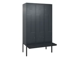 Z-garderobekast,HxBxD 2120x1200x815mm,6vak,vak B 400mm,cil.-slot