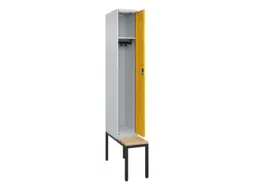 locker met bank,HxBxD 2120x300x815mm,1vak,vak B 300mm,cilinderslot