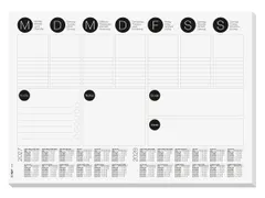 Designonderlegger Sigel week- planner A3 27/28 42x29,7cm 30 vel met to