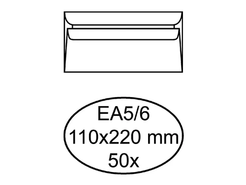 Envelop Quantore Bank Ea5/6 110x220mm Wit Zelfklevend