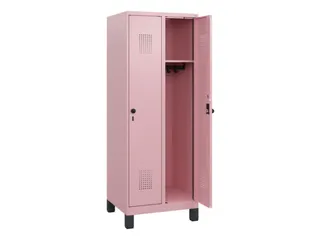 schoollocker,HxBxD 1630x600x500mm,2vak,vak B 300mm,draaigrendel,voeten - 1