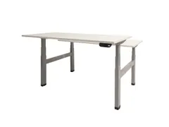 Dextro Plus Duo Zit-sta Bureau Elektrisch 140x80 Krijtwit 25mm Alu