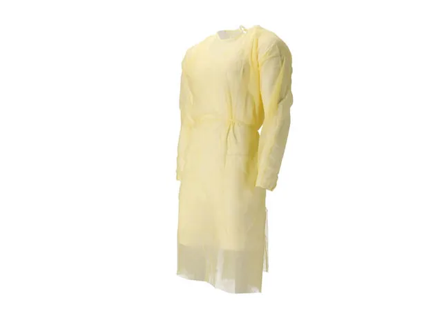 Blouse isolante PP non tissé sans latex Regular Jaune 100 pièces