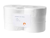 Toiletpapier Maxi jumborollen cellulose 2-laags Wit