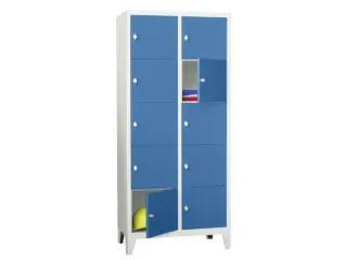 lockerkast,HxBxD 1850x800x500mm,2x5vakken,RAL7035,front RAL5012 - 2