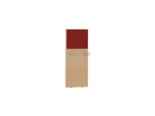 baliepaneel,v. bureau,aanbouw rechts,B 600mm,NE-esdoorn,BN4011-rood