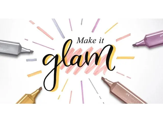 Tekstmarker Faber Castell Metallic robijn