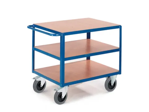 tafelwagen,draagverm. 600kg,3etage(s),laadvl. LxB 1200x800mm,houtetage
