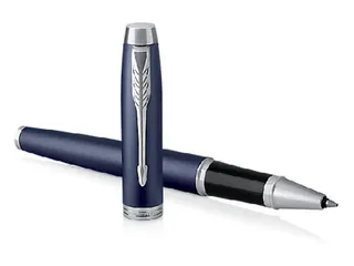 Rollerpen Parker IM Matte blue CT Finish Fijn Zwarte inkt - 4