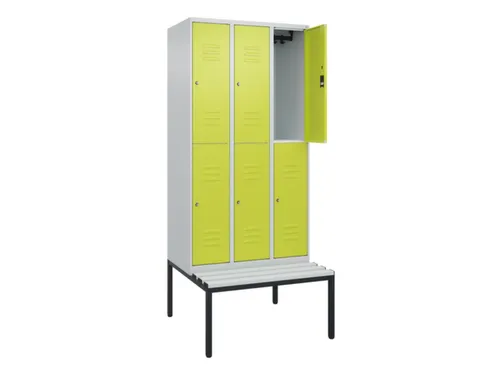 Dubbeldekse dekenkist,HxBxD 2120x900x815mm,3x2vak.,vak B 300mm