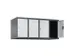 opzetkast,v. locker,4vak.,vak B 300mm,HxBxD 500x1200x500mm