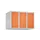 opzetkast,v. locker,3vak.,vak B 250mm,HxBxD 500x750x500mm,vleugeldeur
