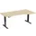 In hoogte verstelbaar bureau in vrije vorm,HxBxD 630-1280x1800x1000mm