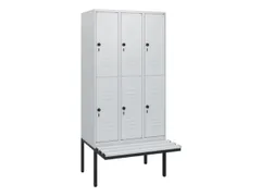 Dubbeldekse dekenkist,HxBxD 1950x900x815mm,3x2vak.,vak B 300mm