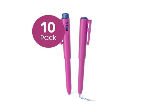 J800 DetectaPen met clip roze blauwe inkt detecteerbaar 10 stuks