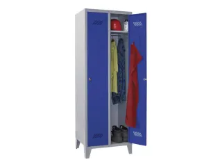 Garderobekast 1850x630x500mm 2 Vakken Klink Ral7035 Front Ral5012 - 1