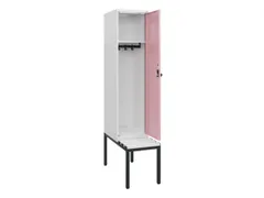 locker met bank,HxBxD 1950x400x815mm,1vak,vak B 400mm,draaigrendel