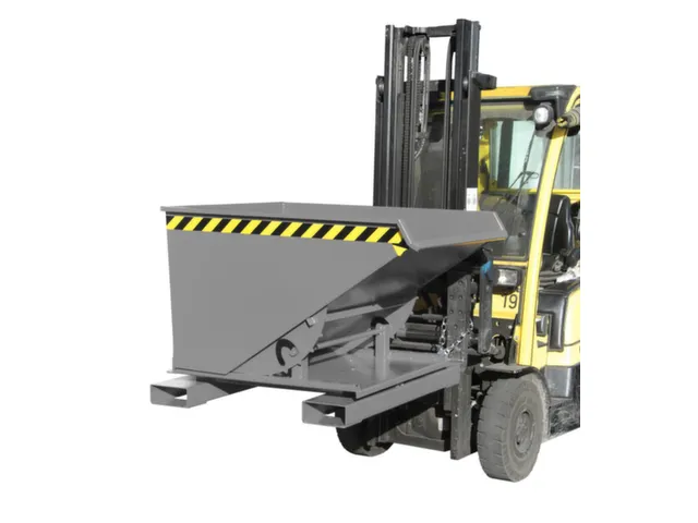 3-zijdig Kantelende Kiepbak 0.60m³ Grijs 890x 1010x 1260mm