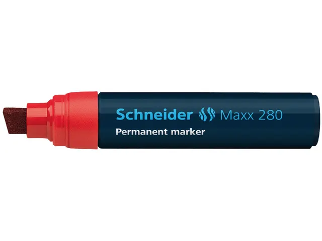 Marker Schneider Maxx 280 permanent beitelpunt rood