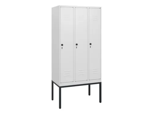 locker,HxBxD 1950x900x500mm,3vak,vak B 300mm,draaigrendel