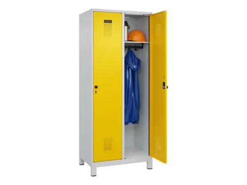locker,HxBxD 1950x800x500mm,2vak,vak B 400mm,draaigrendel,voeten