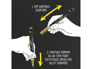 Acrylmarker Online lettering 5 breedtes goud - 8