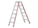 escabeau industriel,double face,2x7marches,Hauteur 1,15m,lisse L 1,8m