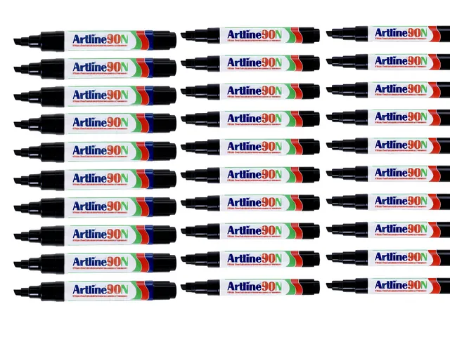 Viltstift Artline 90 schuin 2-5mm zwart Voordeelbundel