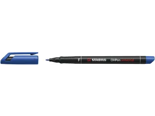 Viltstift STABILO OHpen 842/41 permanent rond fijn blauw - 3
