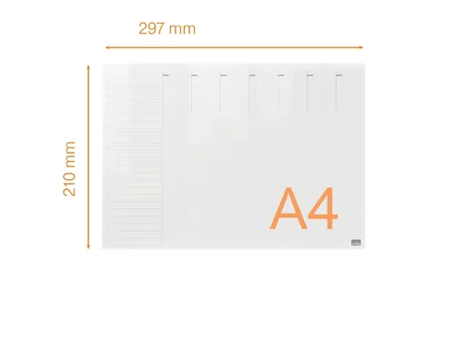Weekplanner Nobo transparant Whiteboard acryl A4