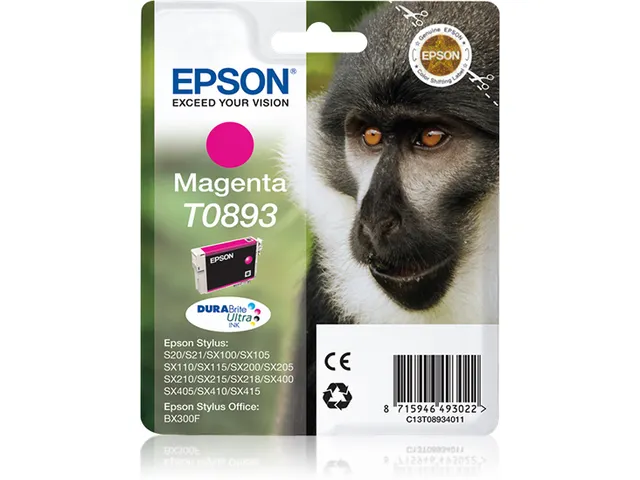 Singlepack Magenta T0893 DURABrite Ultra Ink