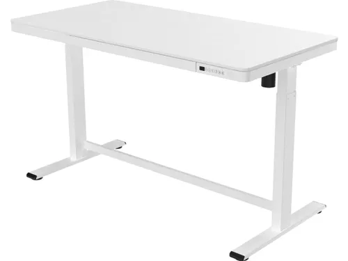 Zit-Sta Werkplek 140cm Kunststof Wit Blad Elektrisch Verstelbaar