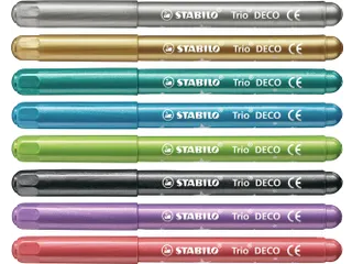 Viltstift STABILO Trio deco metallic assorti etui à 8 stuks - 4