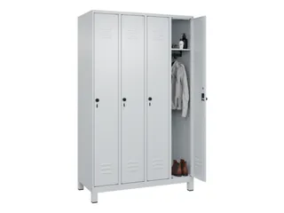 locker,HxBxD 1950x1200x500mm,4vak,vak B 300mm,draaigrendel,voeten - 3