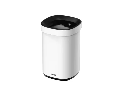 Prullenbak 20 liter metaal wit