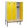 locker met bank,HxBxD 1950x1200x815mm,3vak,vak B 400mm,draaigrendel