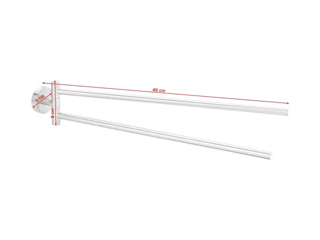 Handdoekhouder Tesa Moon 40303 RVS look zelfklevend met 2 armen