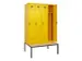 locker met bank,voor scheiding van kleding,HxBxD 2120x1200x815mm,4vak