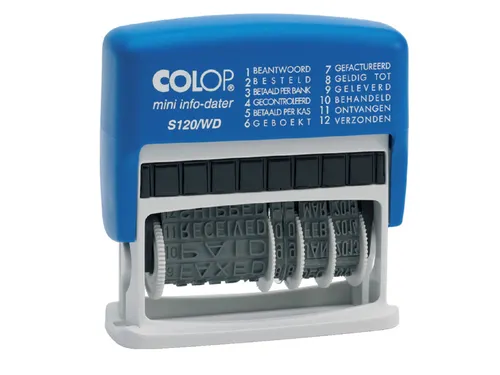 Woord-datumstempel Colop S120 mini info-dater 4mm