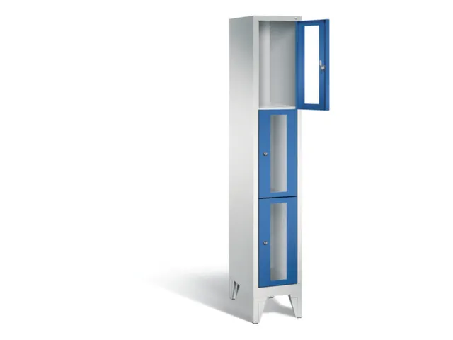 lockerkast 1850x320x500mm 1x3 vakken Cilinderslot Poten, RAL5010