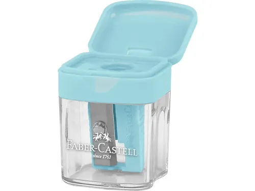Puntenslijper Faber-Castell mini assorti display 24 stuks 6x blauw,6x