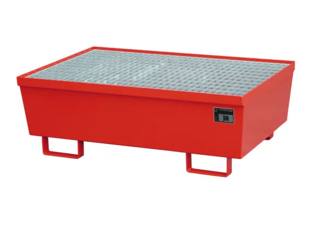 Opvangbak 2x 200l Opvangvol. 225l Rood 415x 1200x 800mm Rooster