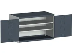 kast met geperforeerde platen,HxBxD 800x1300x650mm,2xStalen bodem